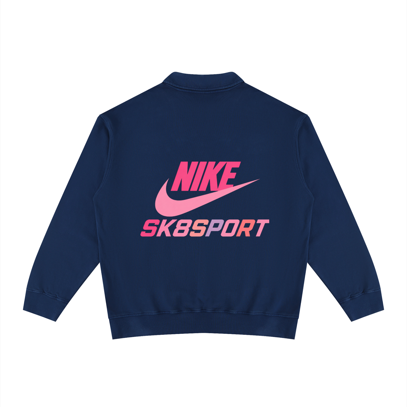 "SK8-Awake" Vintage Wash Collared Sweatshirt