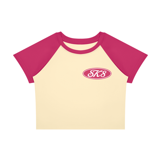 SK8 SPORT Womens Raglan Color Block T-Shirt