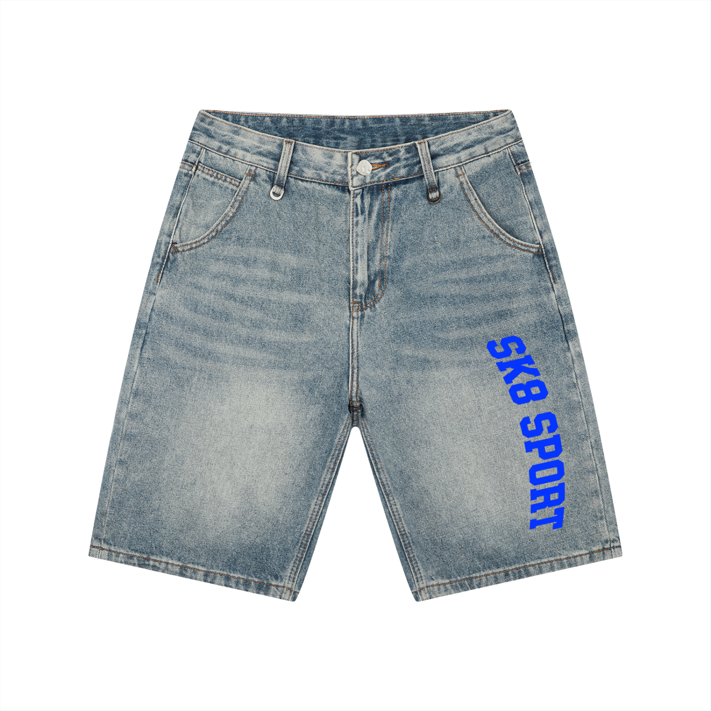 SK8 SPORT Vintage Wash Denim Shorts