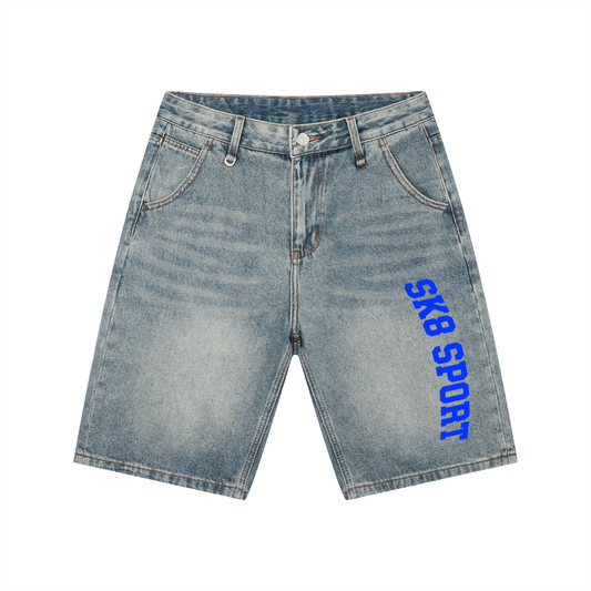 SK8 SPORT Vintage Wash Denim Shorts