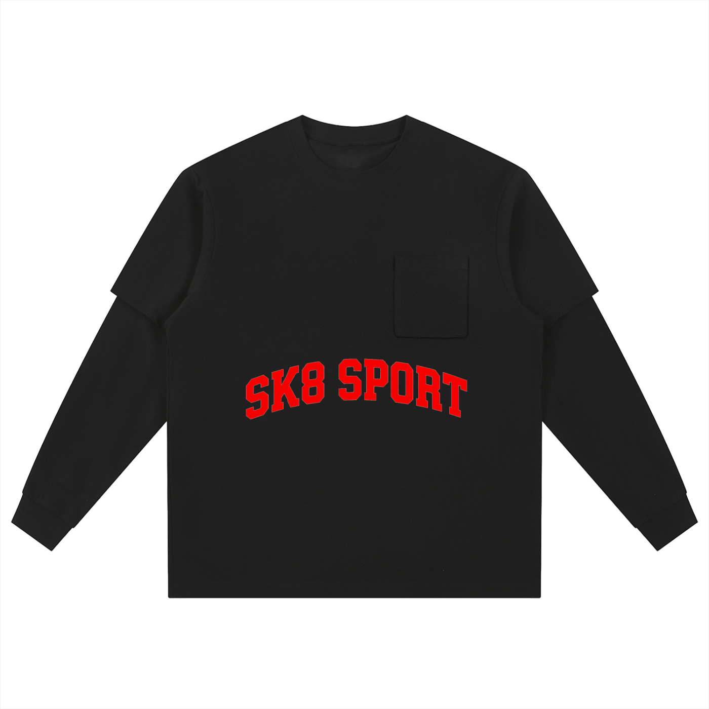 SK8 SPORT Layered Long Sleeve Oversized Tee