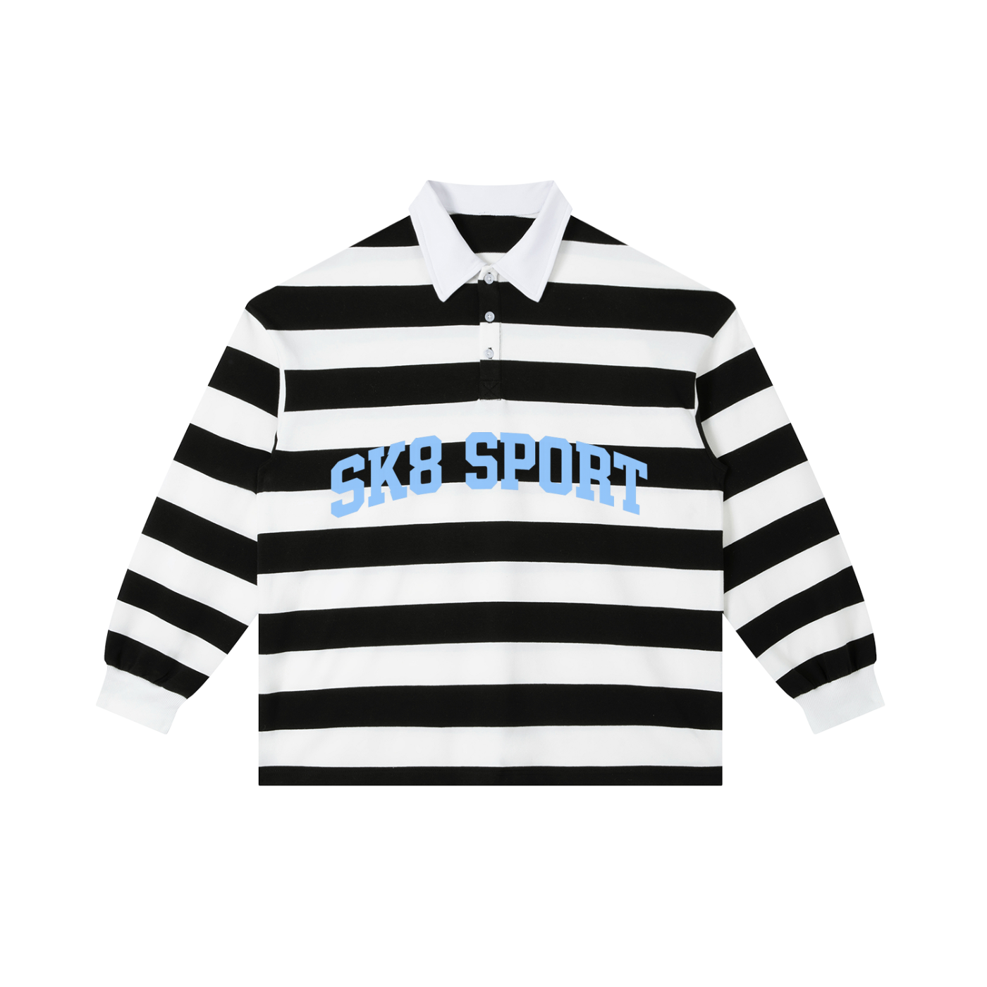 SK8 SPORT Color Block Stripe Polo Shirt
