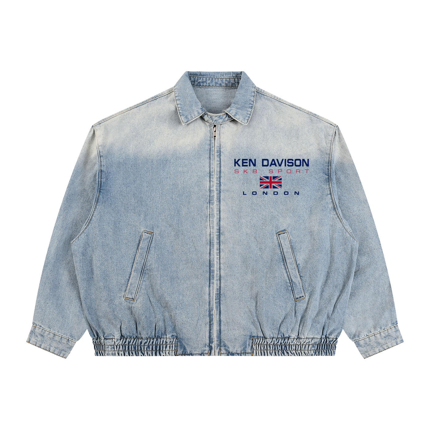 " Ken-Lauren' "Unisex Vintage Wash Denim Jacket