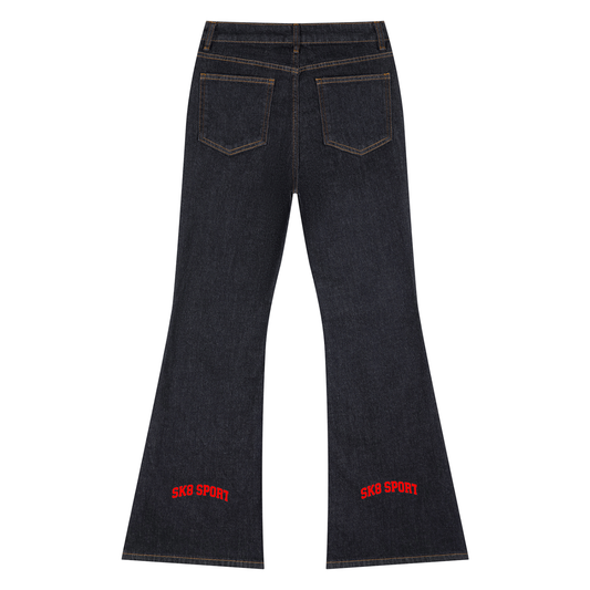 SK8 SPORT Women's High-Rise Flared Jeans