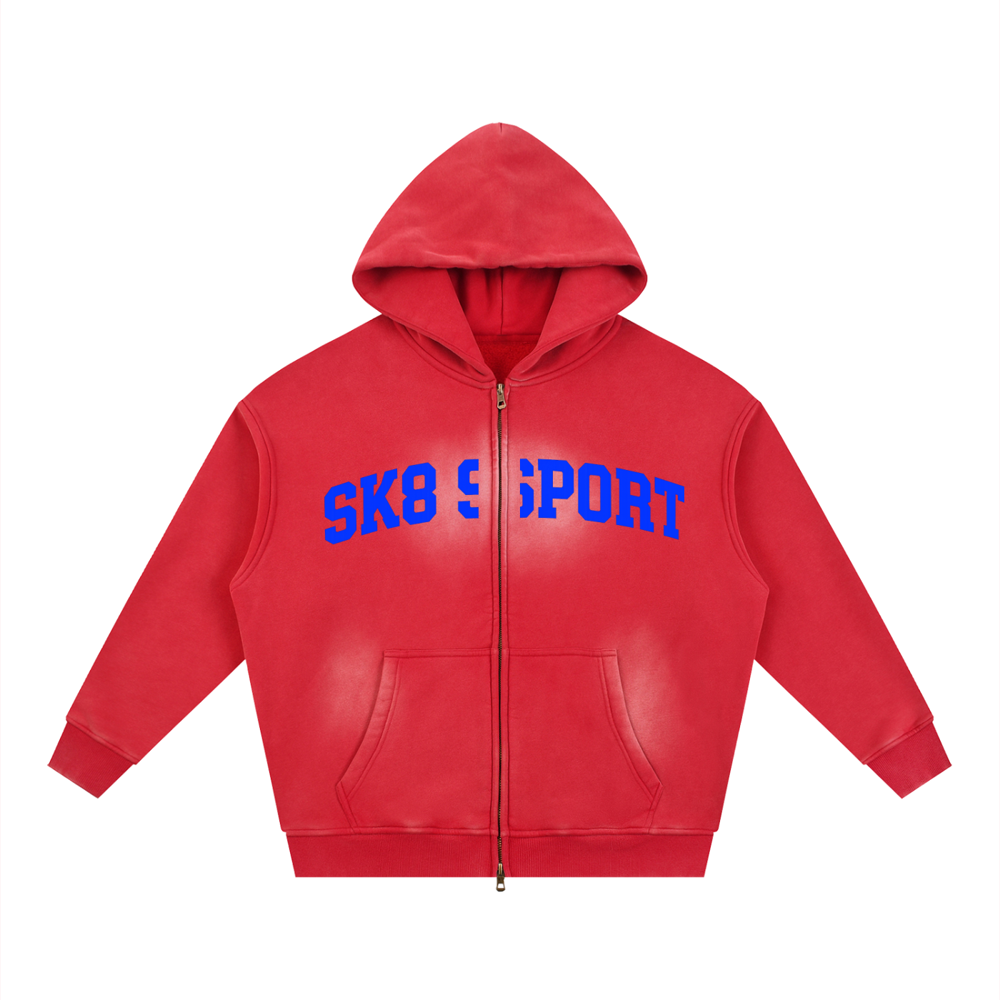 SK8 SPORT Zipper Boxy Fleece Hoodie